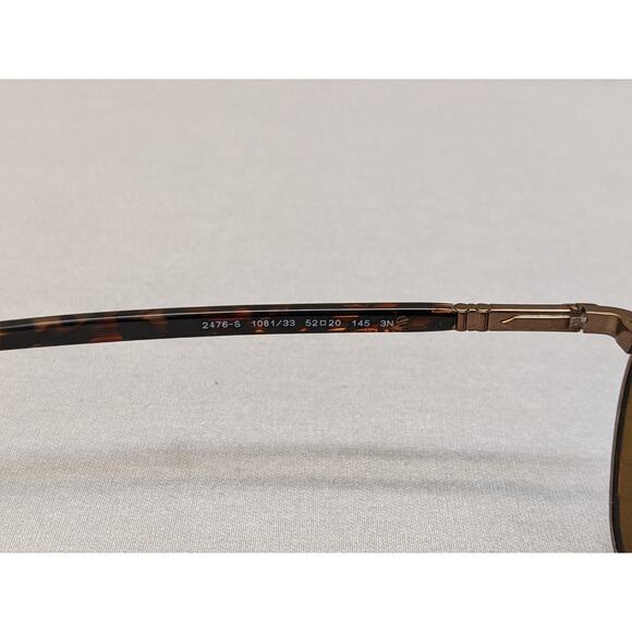 PERSOL PO2476S 108133 Brown Square Unisex Sunglasses, Brown/Brown, 52 mm - Picture 6 of 12